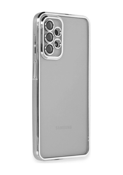 Samsung Galaxy A23 4g Kılıf Razer Lensli Silikon - Gümüş