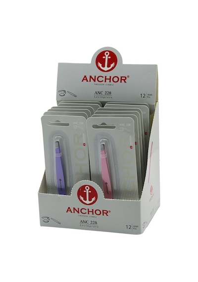 Anchor Anc-228 Cımbız 2in1 Renkli Metal Mini Tarak Uçlu - 12'li Paket