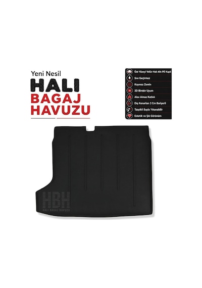 Peugeot 508 Sedan Ses Sistemli Halı Bagaj Havuzu 2011 - 2019 Arası