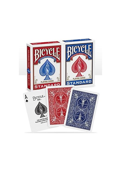 Standart Endeks Oyun Kağıdı Destesi, Poker Boyu, 2 Deste, Kırmızı Ve Mavi