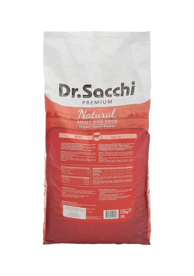 Premium Natural Kuru Köpek Maması, Sığır Etli, Yetişkin, 15 Kg