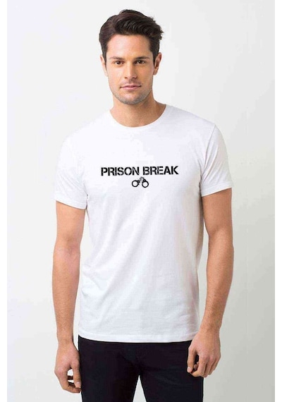 Prison Break Baskılı Beyaz Erkek Tshirt (530960140)