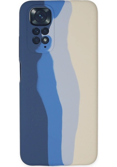 Newface Xiaomi Redmi Note 11 Kılıf Ebruli Lansman Silikon Semeglbl - 96 - Lacivert-krem