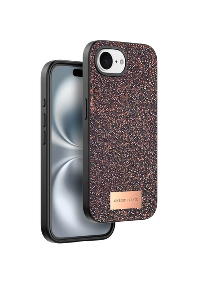 Onegif Apple İphone 16e Bright Simli Kapak - Derin Mor