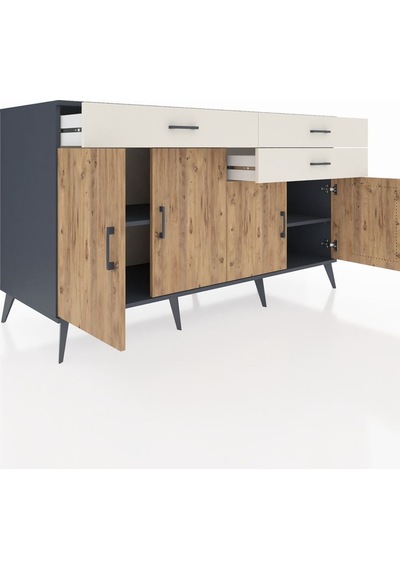 Kronos Konsol 2 Raflı 3 Çekmeceli 4 Kapaklı 176x59x99 Antrasit-ça Antrasit-çam/aytaşı Kronos Konsol 2 Raflı 3 Çekmeceli 4 Kapaklı 176x59x99 Antrasit-ça Antrasit-çam/aytaşı