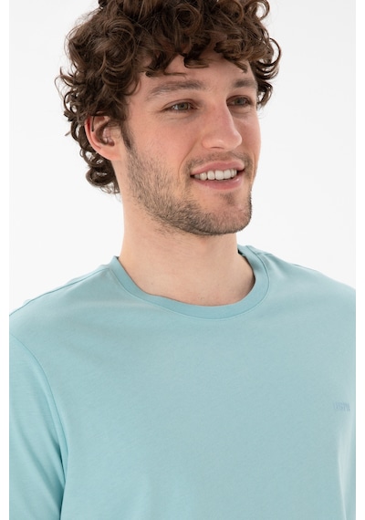 U.S. Polo Assn. Erkek Regular Fit Bisiklet Yaka Aqua Basic Tişört 50305928-VR007