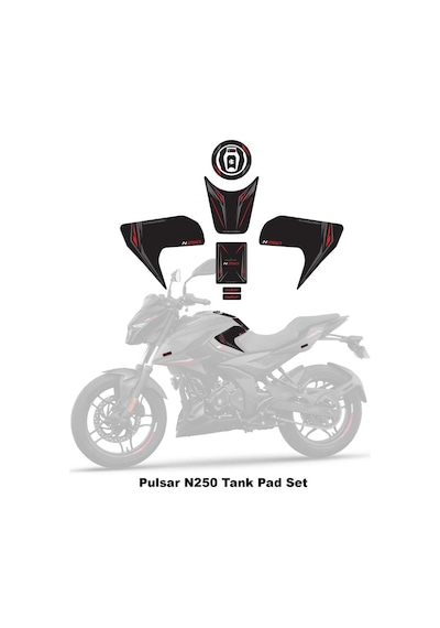 Bajaj Pulsar N250 2023 Model Tank Pad Set Kırmızı Edition Special Series Redline Grafik