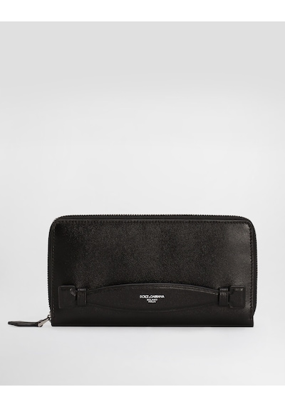 Dolce & Gabbana Zip-around Calfskin Wallet Siyah