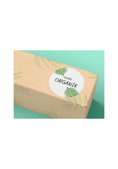 Organik Sticker %100 Organik Etiketi 4 Cm 250 Adet Çok Renkli