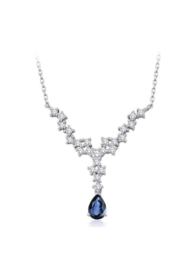 0.81 Karat Pırlanta Safir Kolye T13384