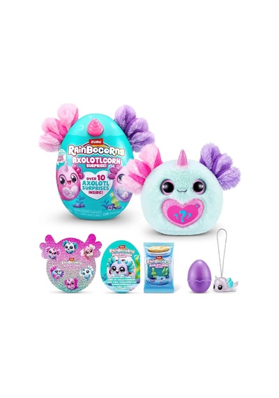 Giochi Preziosi Rainbocorns Axolotlcorn Sürpriz Peluş Rar35000 92120tq1 Mor Pembe 3lü Kulak Çok Renkli