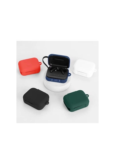 Anker Soundcore P41i Kılıf Askı Aparatlı Mat Silikon Siyah - Anker Soundcore P41i İle Uyumlu, 87006334