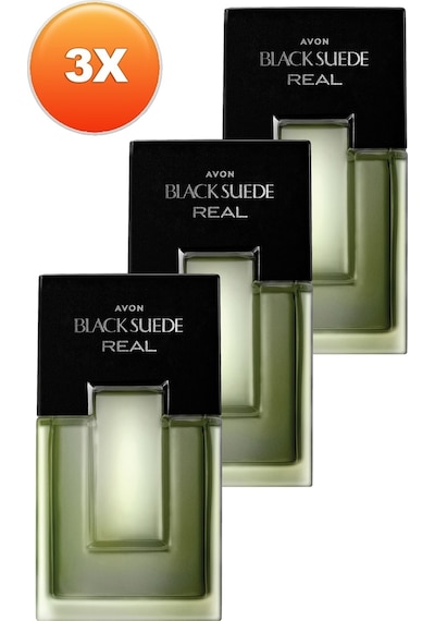 Avon Black Suede Real Erkek Parfüm EDT 3 x 75 ML Avon Black Suede Real Erkek Parfüm EDT 3 x 75 ML
