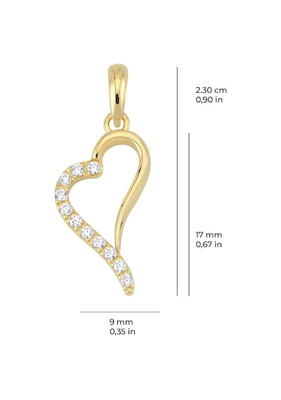 14 Ayar Altın Taşlı Kalp Kolye Ucu 0,87 Gr-3272