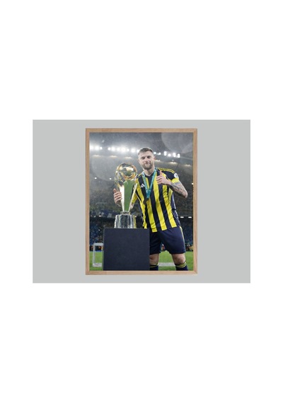 Milan Škriniar Ahşap Çerçeveli Tek Parça Dekoratif Tablo Çok Renkli - 822513565 Çok Renkli