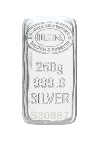 250 Gram Külçe Gümüş 999 / 999,9 Saflık Yatırımlık Gram Gümüş, Rafineri Ambalajlı