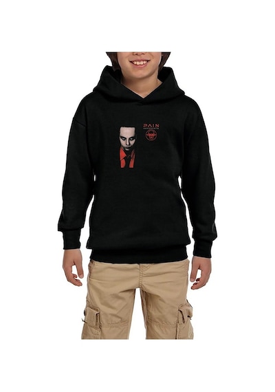 Zepplin Giyim Pain Psalms of Extinction Siyah Çocuk Kapşonlu Sweatshirt Siyah