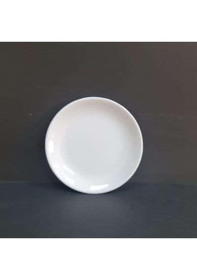 12 Adet Standart Düz Melamin Tatlı & Yemek Servis Tabağı 17 Cm - Beyaz Beyaz