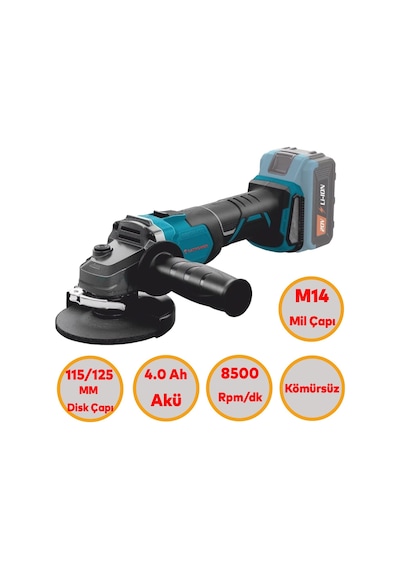 Catpower 4235 Akülü Kömürsüz Li-ion 20 V 4.0 Ah Batarya Avuç Taşlama Kırıcı Delici Darbeli Vidalama