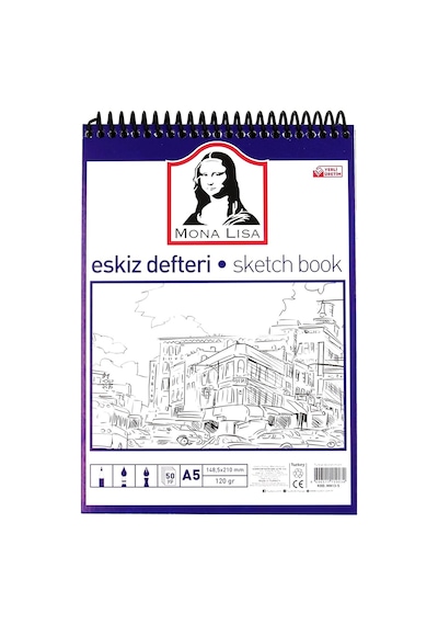 Monalisa Eskiz Defteri Telli A5 120 Gr 50 Yp Mn13-5 Lacivert