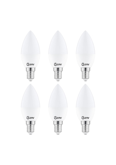 Zmr 120/b.65 6 Lı 7w Buji Led Ampul 6500k Beyaz Işık E14 Duy Enerji Tasarruflu Ve Uzun Ömürlü Aydınlatma