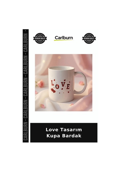 Love Tasarım Kupa Bardak İkram Gereci Özel Gün Objesi Kahve Kupası Çok Renkli