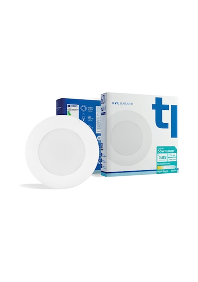 Redeem C12W Downlight, Titreşimsiz, Göz Konforu, 763 Lümen, Soğuk Beyaz, 6500 Kelvin Beyaz