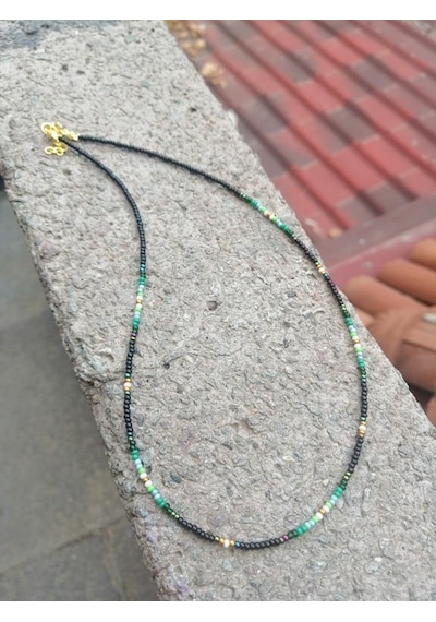 Boncuk Ay Kolye Şık Hediye Model 9e567a Çok Renkli