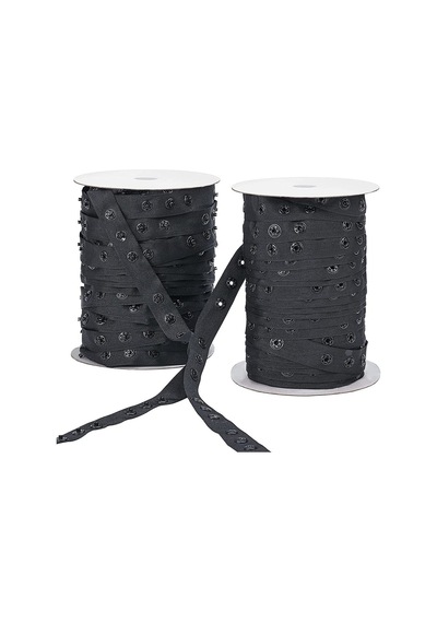 3lü Badi Çıtçıt Şerit- 1 Metre-siyah