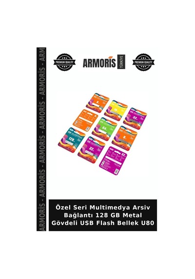 Özel Seri Multimedya Arsiv Bağlantı 128 Gb Metal Gövdeli Usb Flash Bellek U80