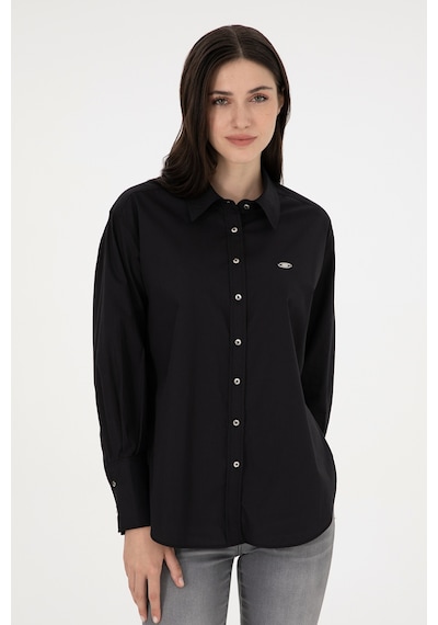 U.s. Polo Assn. Kadın Siyah Gömlek Desenli 50293802-vr046 Siyah