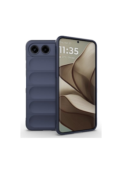 Tecno Spark 40 5g Kılıf Esnek Tpu Oyuklu Arka Yüzey Tasarımlı Zore Etnik Silikon Kapak - Lacivert