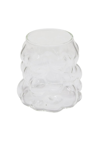 Boncuklu - Boğumlu Cam Bardak 340ml Kahve - Sunum - Meşrubat 5250