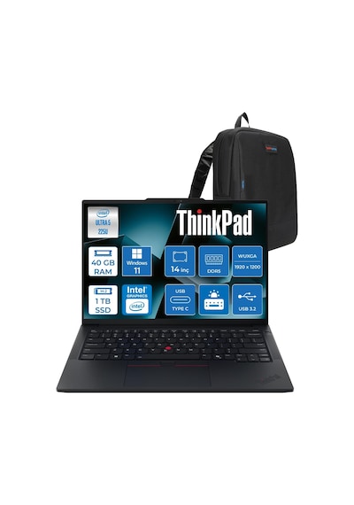 Lenovo ThinkPad E14 Gen 7 21SX007DTXP18 Ultra 5 225U 40 GB 1 TB SSD 14" W11P Dizüstü Bilgisayar + Zetta Çanta