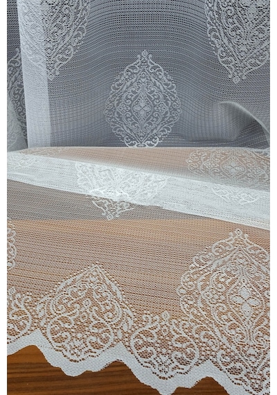 Evdepo Home Damask Kullanıma Hazır Tül Perde (546640830)
