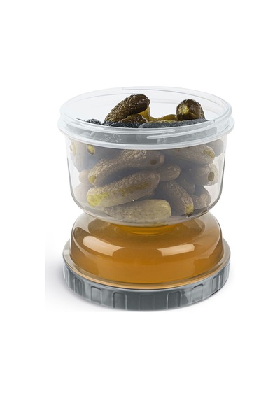 Kum Saati Süzgeçli Zeytinlik - Zeytin Turşuluk Saklama Kabı Şeffaf -2 No Diğer