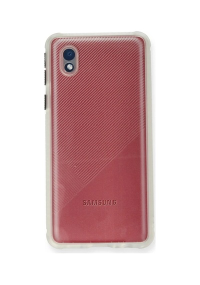 Samsung Uyumlu  Galaxy A01 Core Kılıf Miami Şeffaf Silikon - Şeffaf 0.2M-Çok Renkli