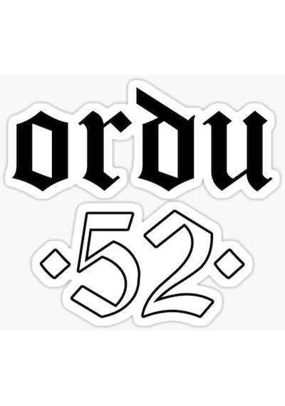 52 ORDU  Sticker Etiket Yapıştırma 18CM