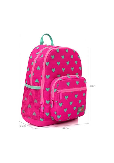 Wia Kids Kalp Desenli 4 Bölmeli İlkokul Çantası Pembe