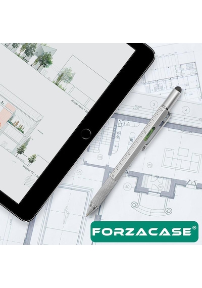 Su Terazili Cetvelli Tornavidalı Tükenmez Dokunmatik Kalem -fc955