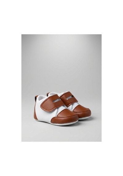 Pufien Bebek Ayakkabısı, Sneaker İlk Adım Ayakkabı, Bebek Patik, Cırt Cırtlı Kahverengi