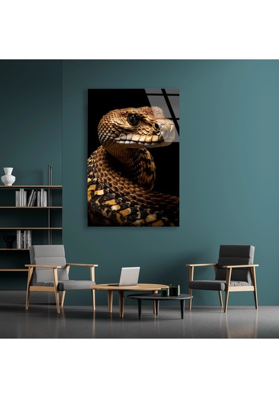 Çıngıraklı Yılan - Cam Tablo - Deg0914 60 X 90 Cm