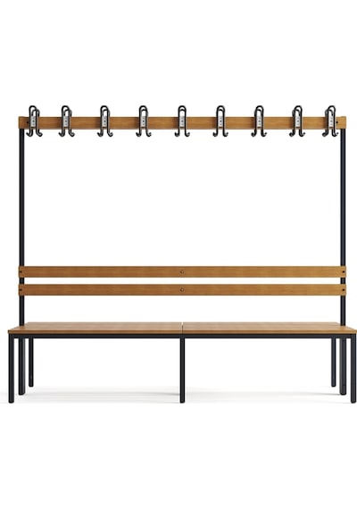 Ayakkabılıksız 6 Ayaklı Çift Taraflı Bank, 18 Kanca, 200x85x170 Cm, Spor Bankı