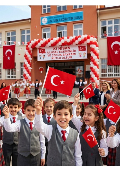 40'lı Set Çubuklu Kağıt Türk Bayrağı 12x20 Cm - 23 Nisan Kutlama Ve Süsleme Seti Tek Ebat