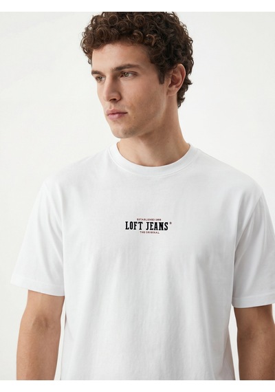 LOFT Loose Fit Erkek Tshirt K.kol Lf2042153 Q1.v1 Beyaz