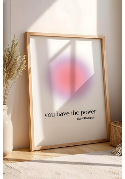 You Have The Power Çerçeveli Tablo Aura Enerji Renkleri - Güç Sende