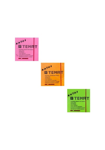 Temat 75 X 75 Mm Postit - Yapışkanlı Kağıt Fosforlu Turuncu - Pem