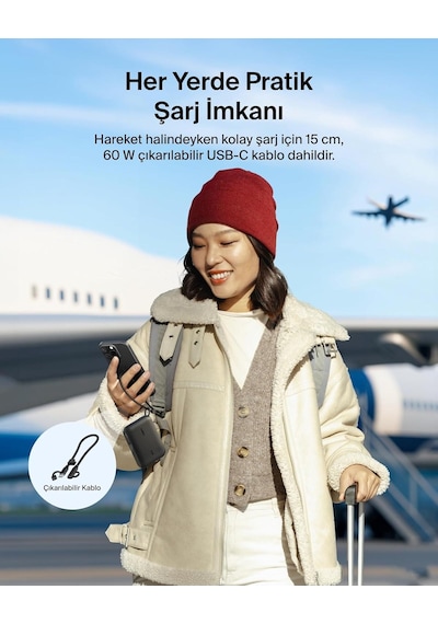 Belkin Bpb027hqbk Boostcharge 10.000 Mah 20w Usb-c Powerbank Dijital Göstergeli Taşınabilir Şarj Cihazı - Siyah