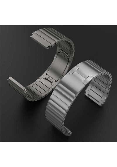 Galaxy Watch 46mm Uyumlu Krd-35 22mm Metal Fzd Kordon-gri