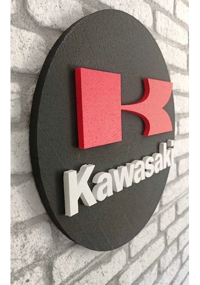 Kawasaki Logo 50x50 Kawasaki Motor Logosu 3d Kawasaki Logo Strafor Logo 50 x 50